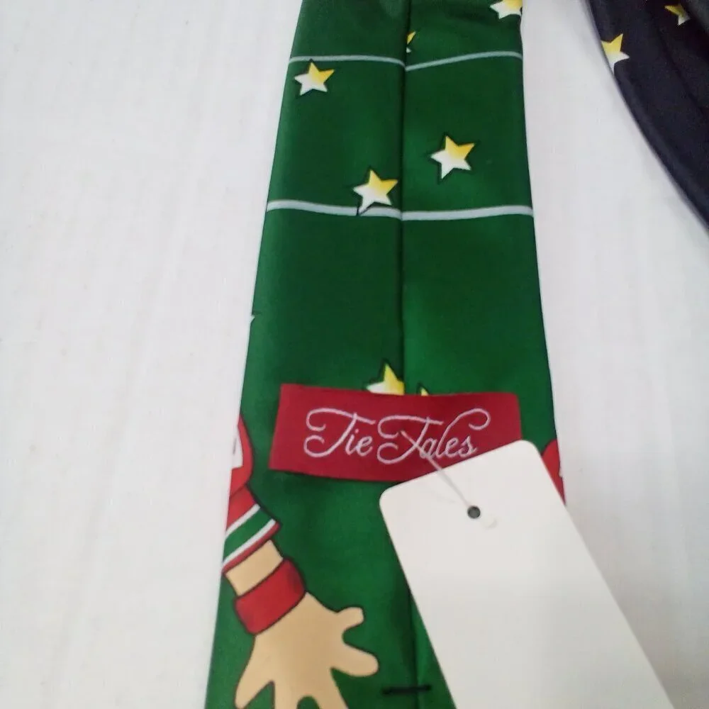 Tie Tales Christmas Tie Santa Playing Football Reindeer Holiday